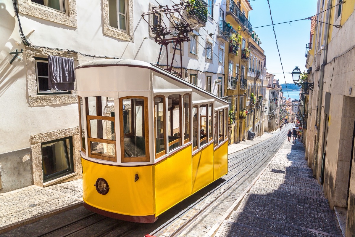 Historic tram in Lisbon