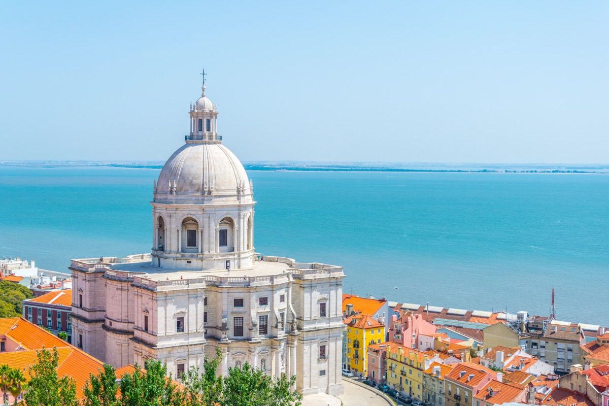 White dome of the National Pantheon above Alfama