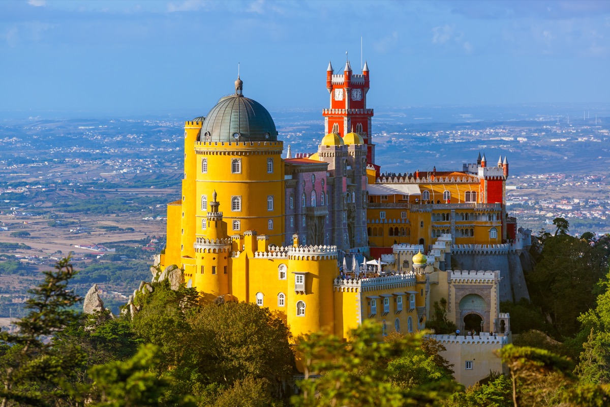 The colourful Palácio da Pena above Sintra